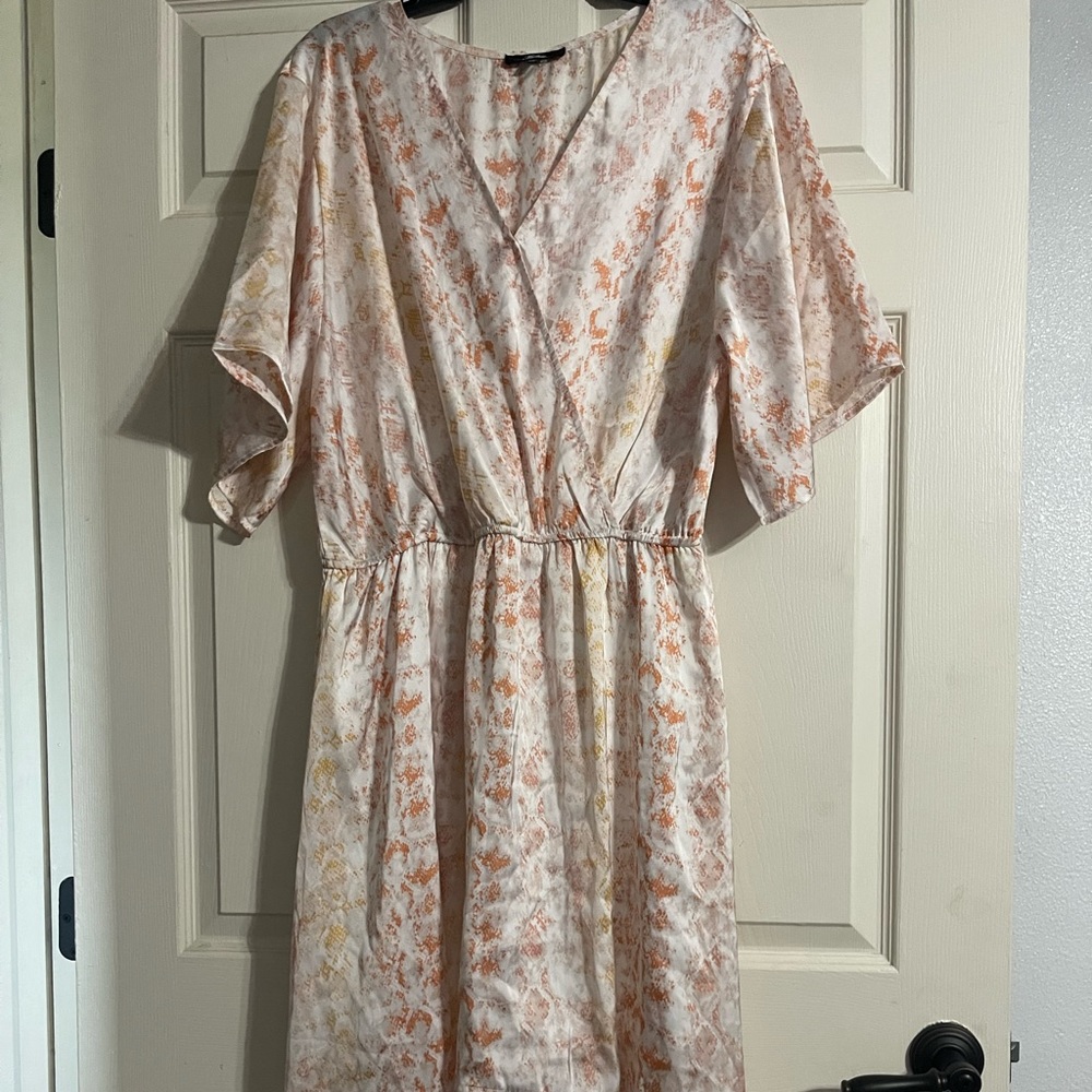 Andree by unit high low satin snake print  dress